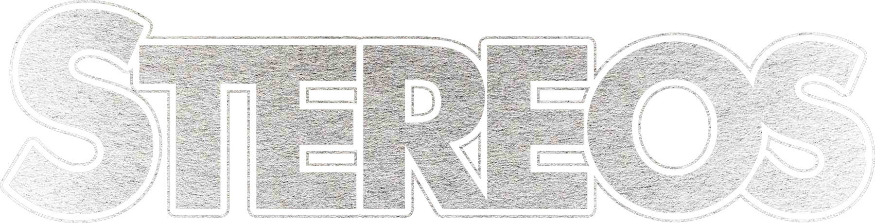 Stereos wordmark, chrome