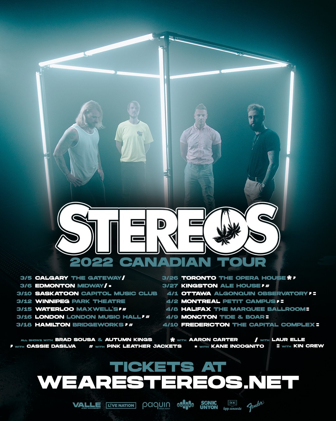 Stereos 2022 Canadian Tour poster